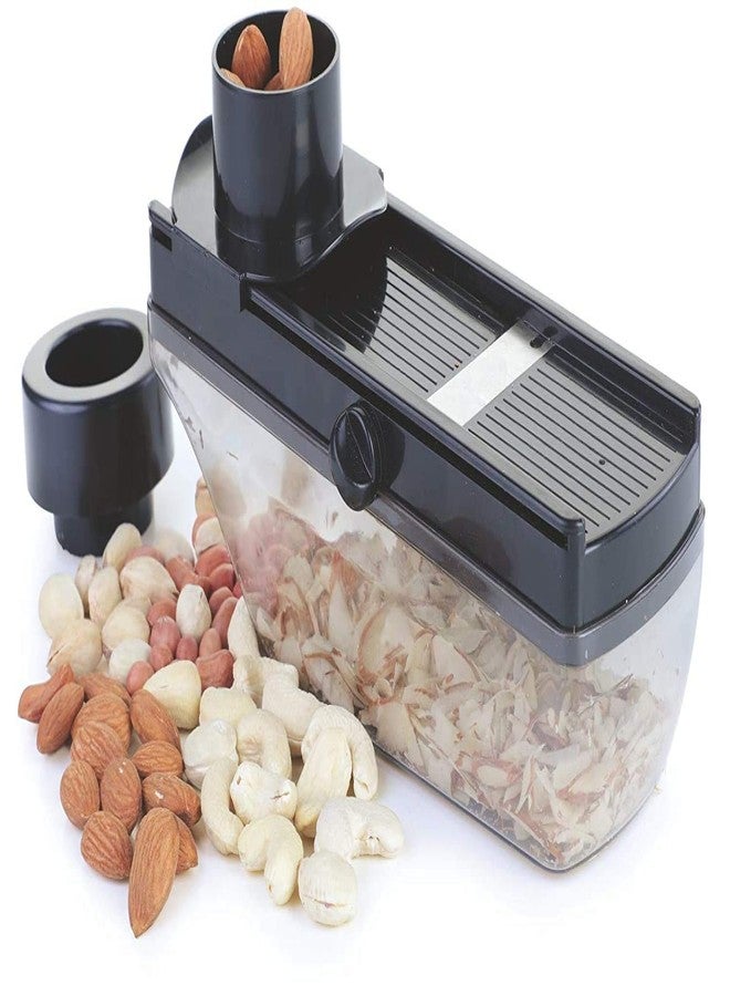 KIDINGTON Adjustable Stainless Steel Blades with Plastic Container, Fruit and Vegetable Compact Dry Fruit Plastic Cutter Slicer with Holder and Container - Multicolor - Image 5